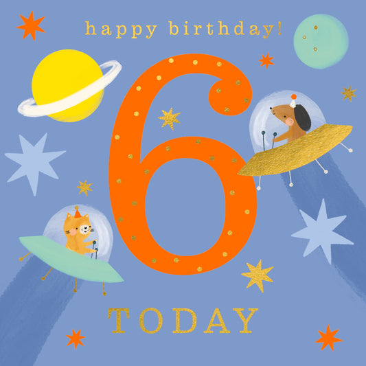 You're Six Birthday Card