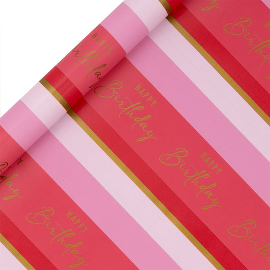 4m Birthday Stripe Pink