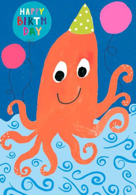 Card Birthday Octopus