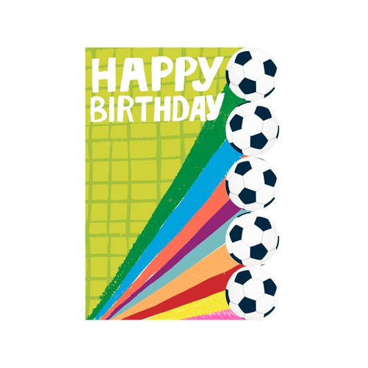Sunshine Footballs Happy Birthday Card