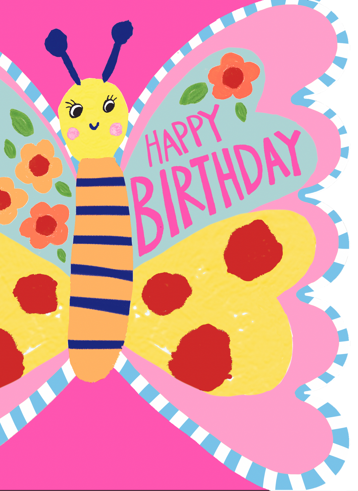 Sunshine Butterfly Happy Birthday Card