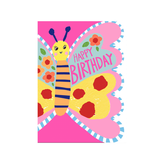 Sunshine Butterfly Happy Birthday Card