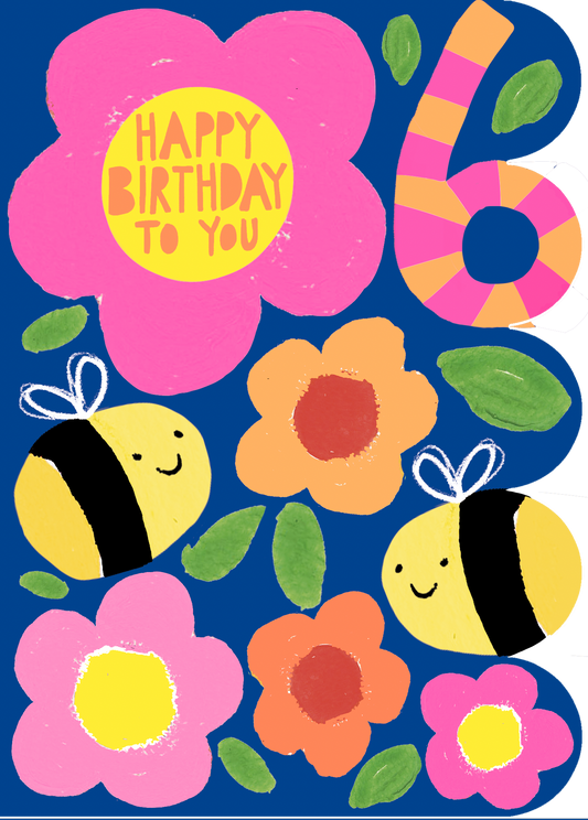 Sunshine Age 6 Birthday Card