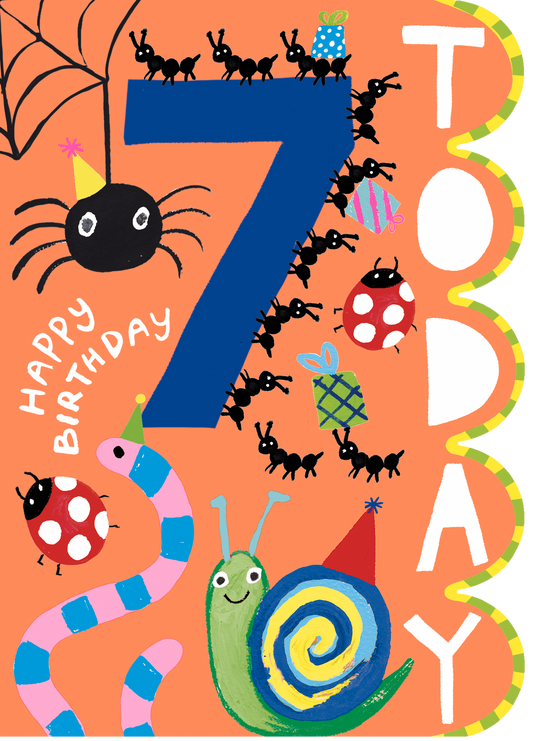 Sunshine Age 7 Insects Birthday Card