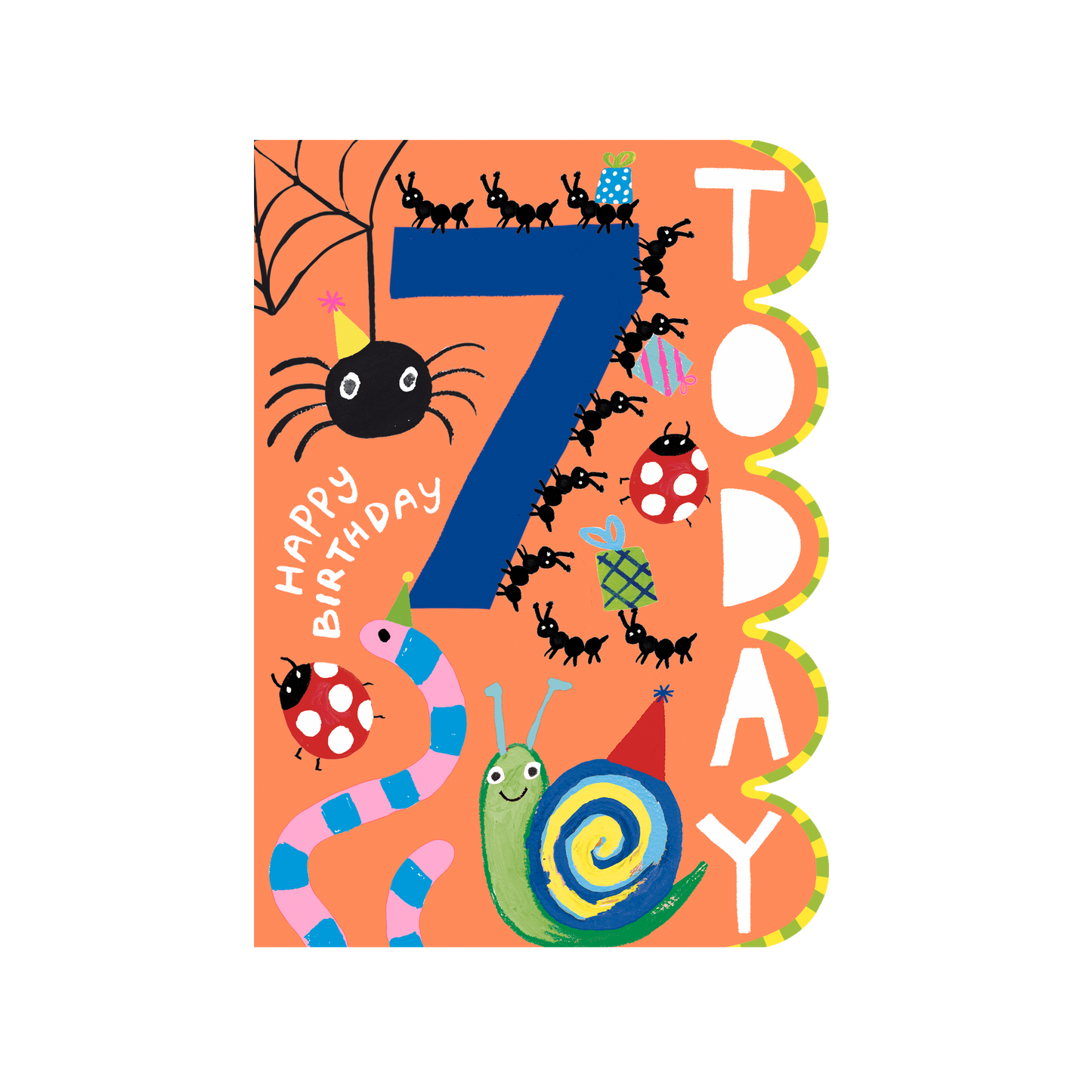 Sunshine Age 7 Insects Birthday Card