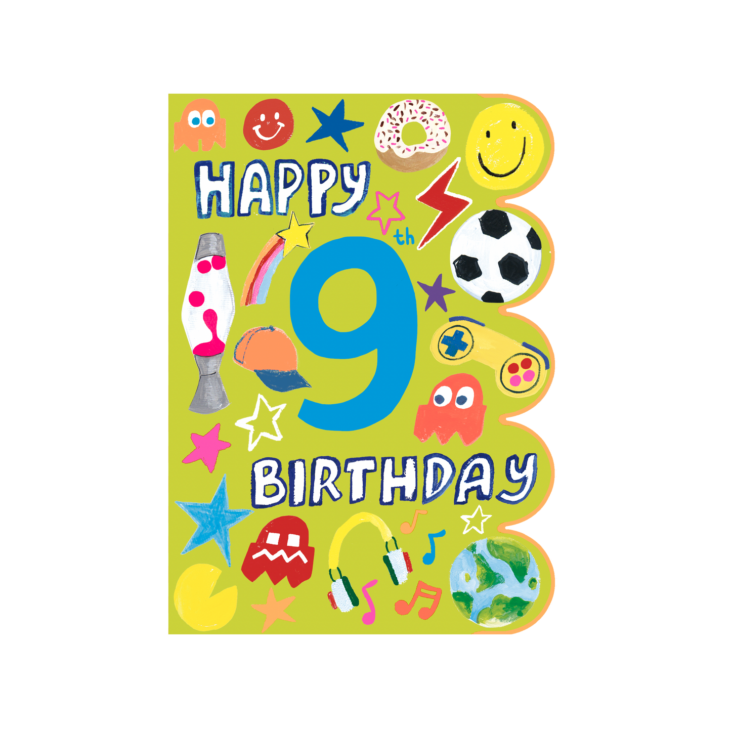 Sunshine Age 9 Icons Birthday Card