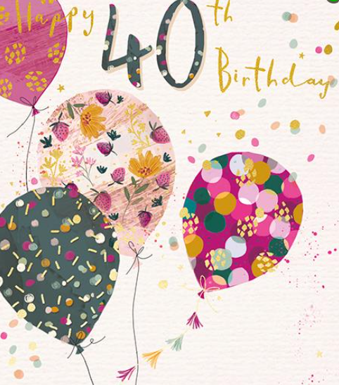 Card Birthday Age 40