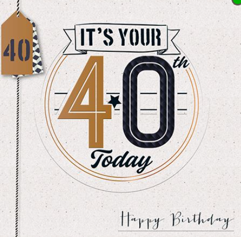 Card Birthday Age 40