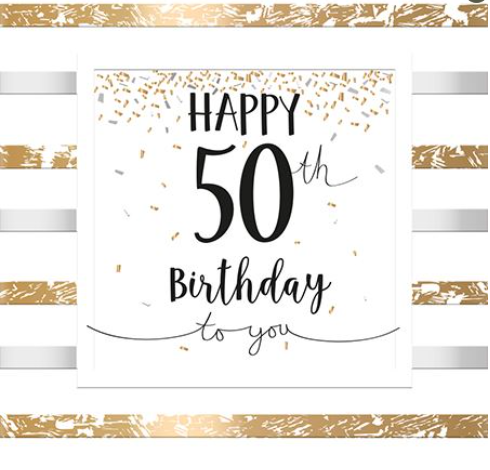 Card Birthday Age 50