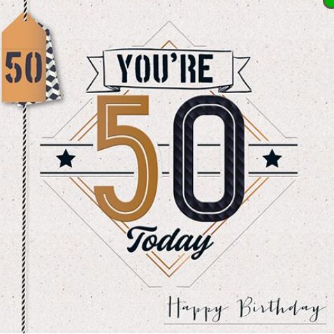 Card Birthday Age 50