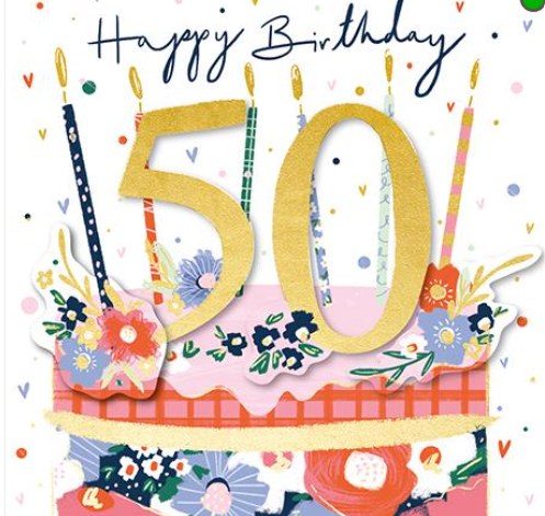 Card Birthday Age 50