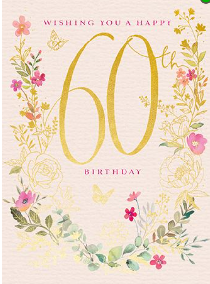 Card Birthday Age 60