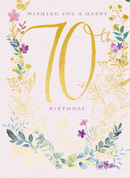 Card Birthday Age 70