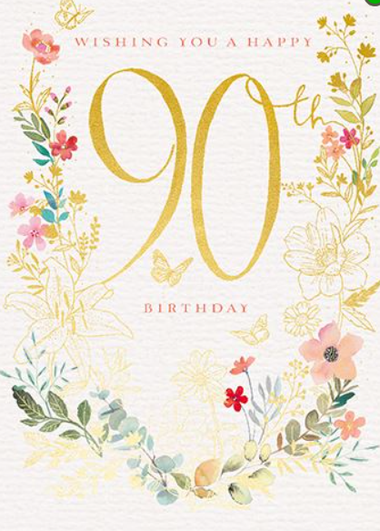 Card Birthday Age 90