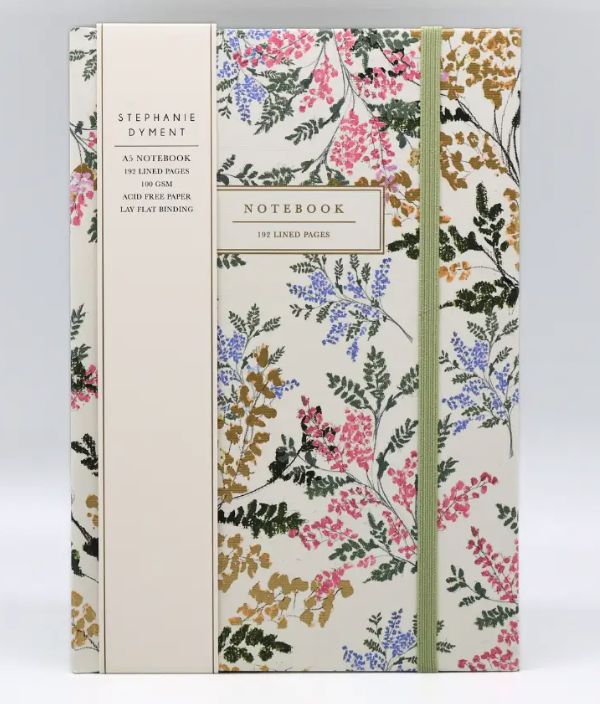 A5 Notebook Cream Floral