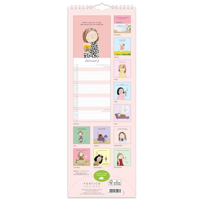 Slim Wall Calendar 2026
