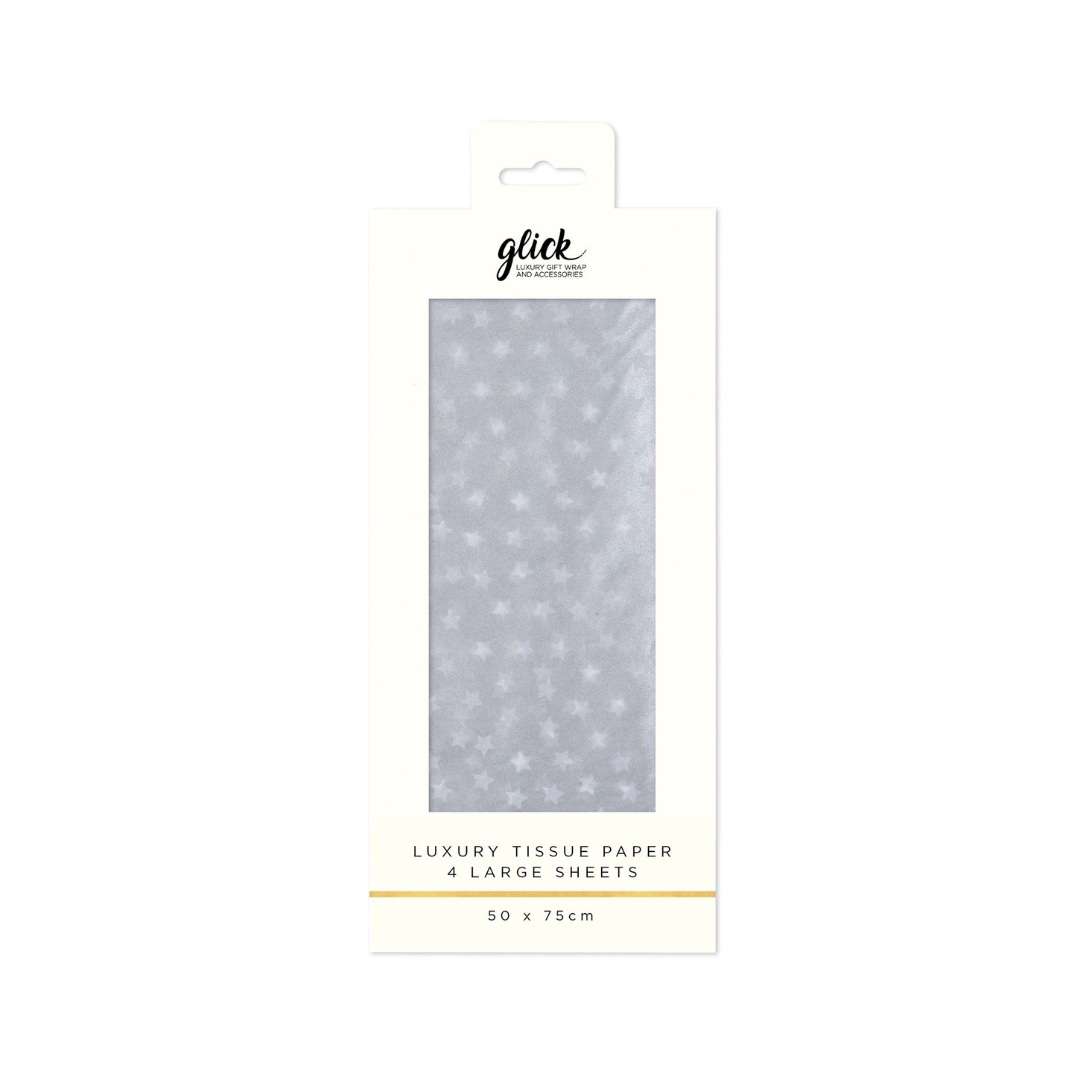 Tissue Wrap Stars Silver