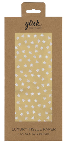 Tissue Wrap Stars Gold