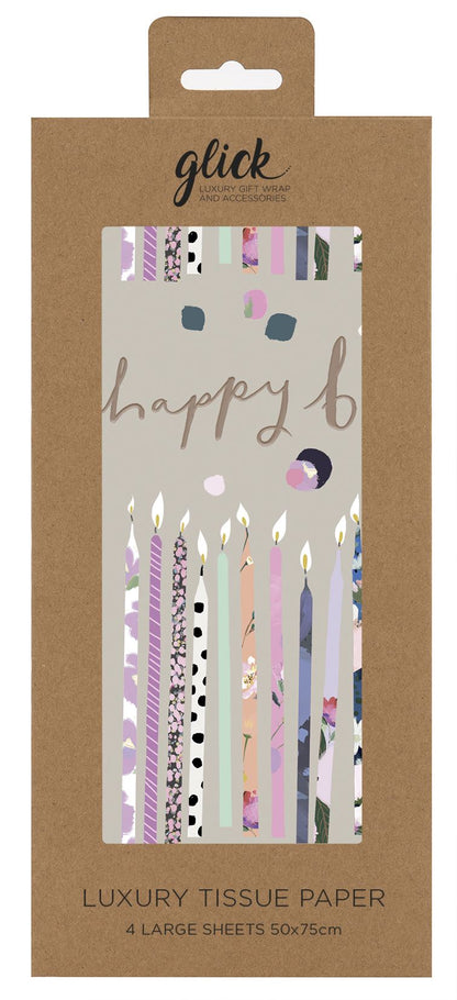 Tissue Wrap Birthday Candles