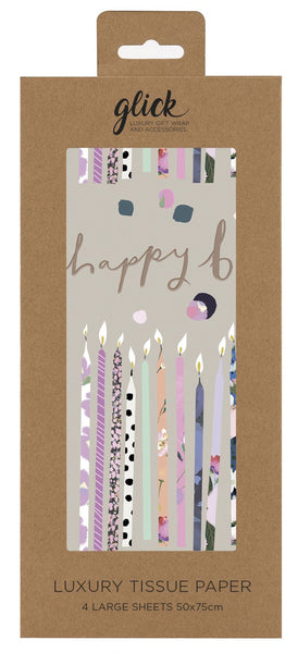 Tissue Wrap Birthday Candles