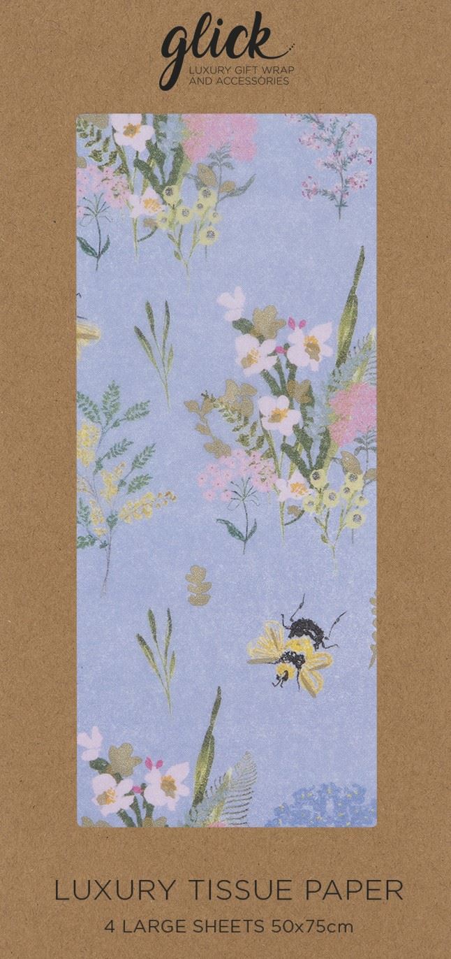 Tissue Wrap Blue Bees