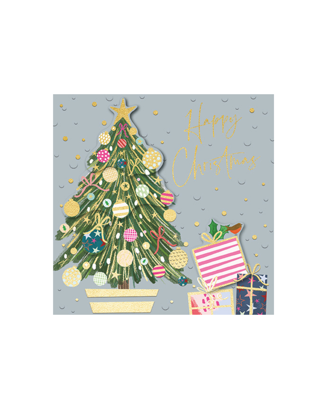Card Bright Bow Tree