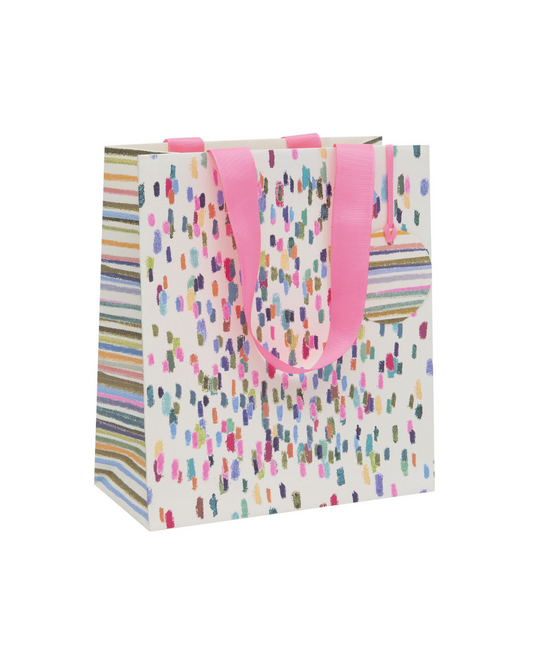Medium Gift Bag Multi Dash with Gift Tag