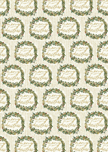 Flat Wrap Golden Garland Wreath