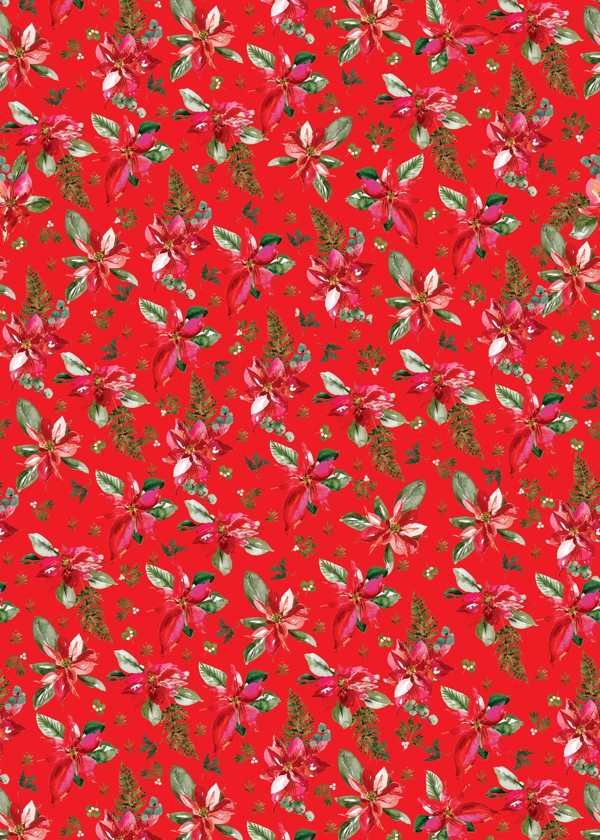 Flat Wrap Perfect Poinsettia