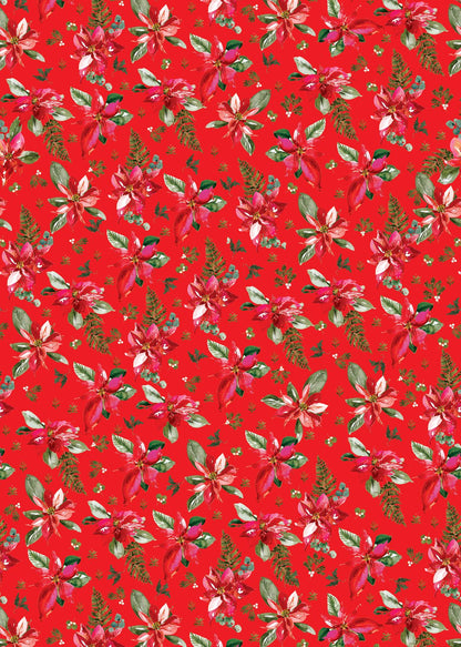 Flat Wrap Perfect Poinsettia