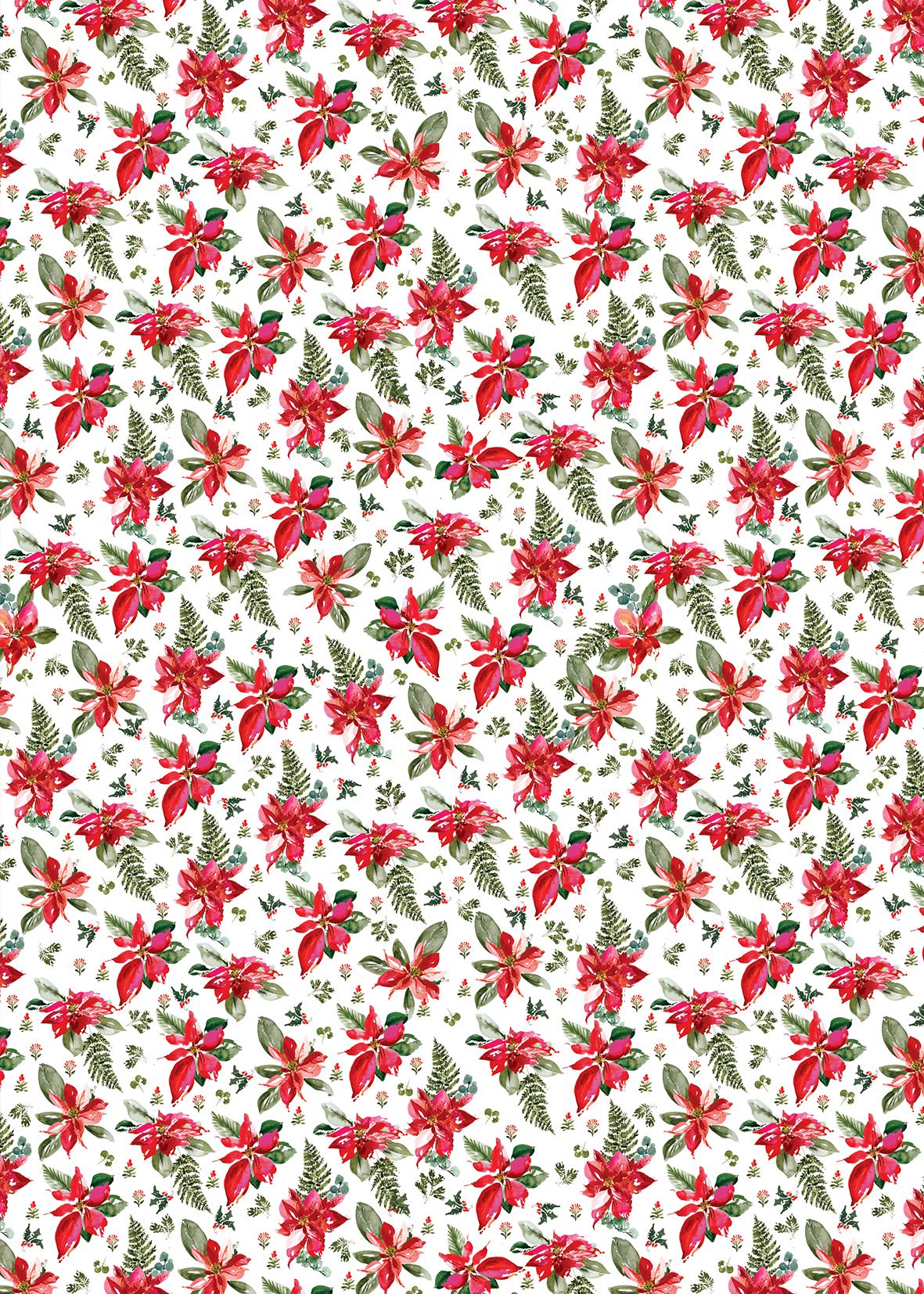 Flat Wrap Perfect Poinsettia