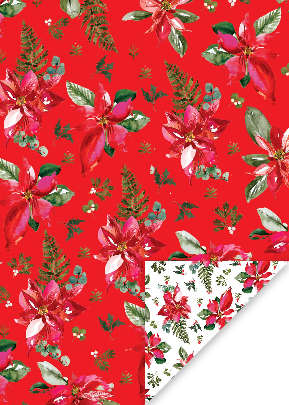 Flat Wrap Perfect Poinsettia