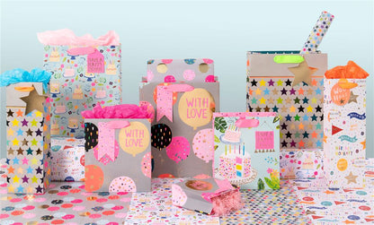 Birthday Pink Balloons Gift Wrap