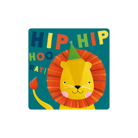 Hip Hip Hooray Lion Birthday Card