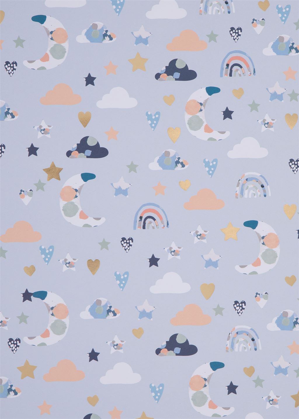 Baby Boy Clouds Gift Wrap