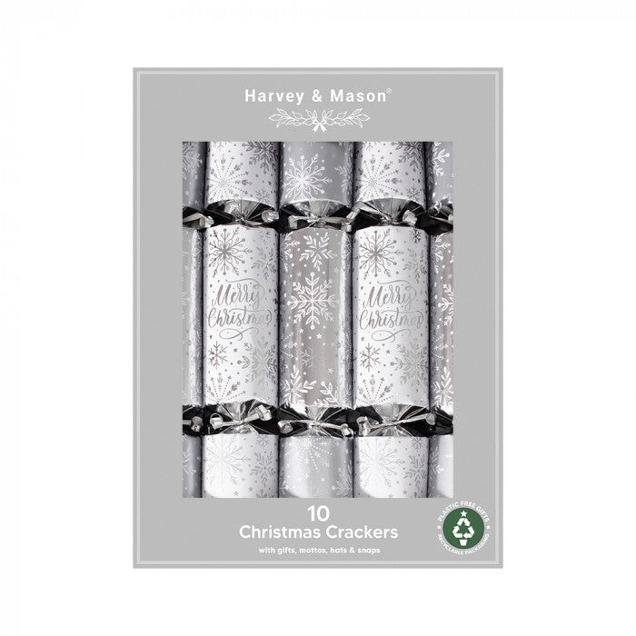 Large Silver Snowflake Crackers