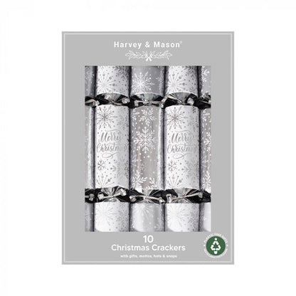 Large Silver Snowflake Crackers