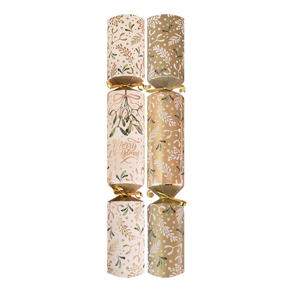 Large Gold Mistletoe Crackers