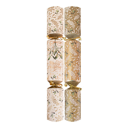 Large Gold Mistletoe Crackers