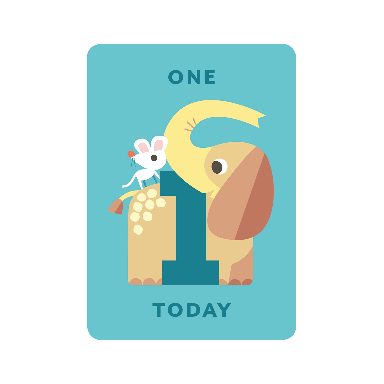 Zig Zag Zoo Age 1 Card