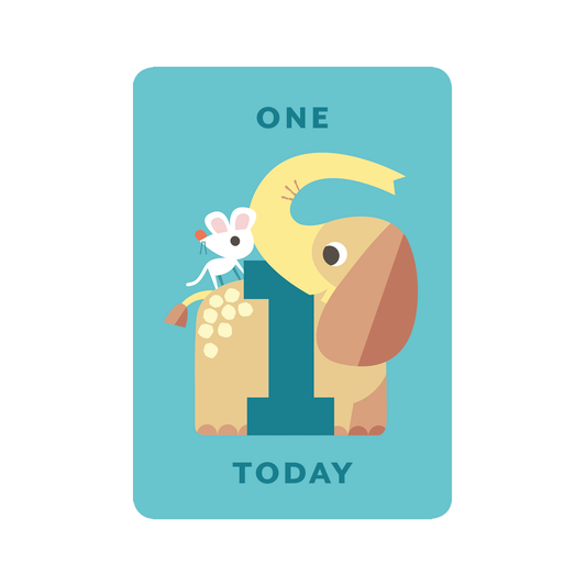 Zig Zag Zoo Age 1 Card