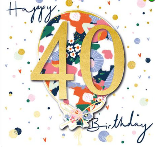 Card Birthday Age 40