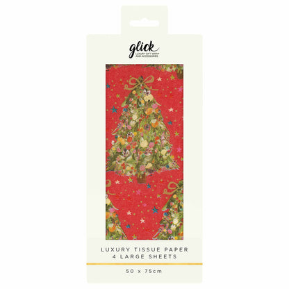 Tissue Exquisite Evergreen Red