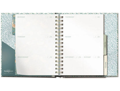 Morris & Co. Daily Organiser – Elegant Botanical Planner with Ribbon Tie