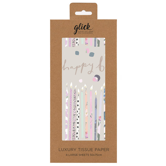 Tissue Wrap Birthday Candles