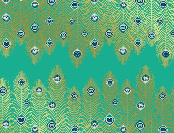 Jade Peacock Gift Wrap