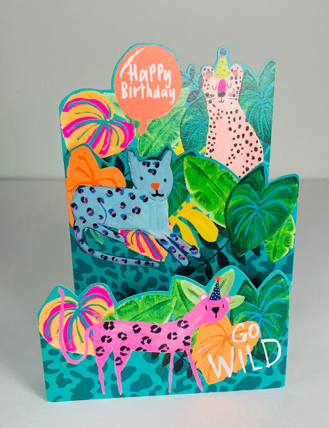 Leopards Happy Birthday Card