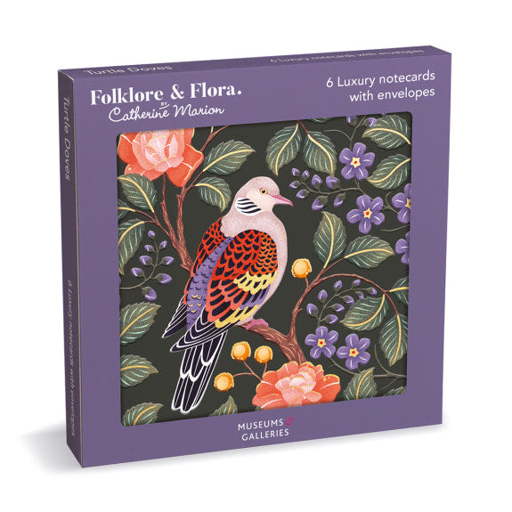 Turtle Doves Square Luxe Notecards