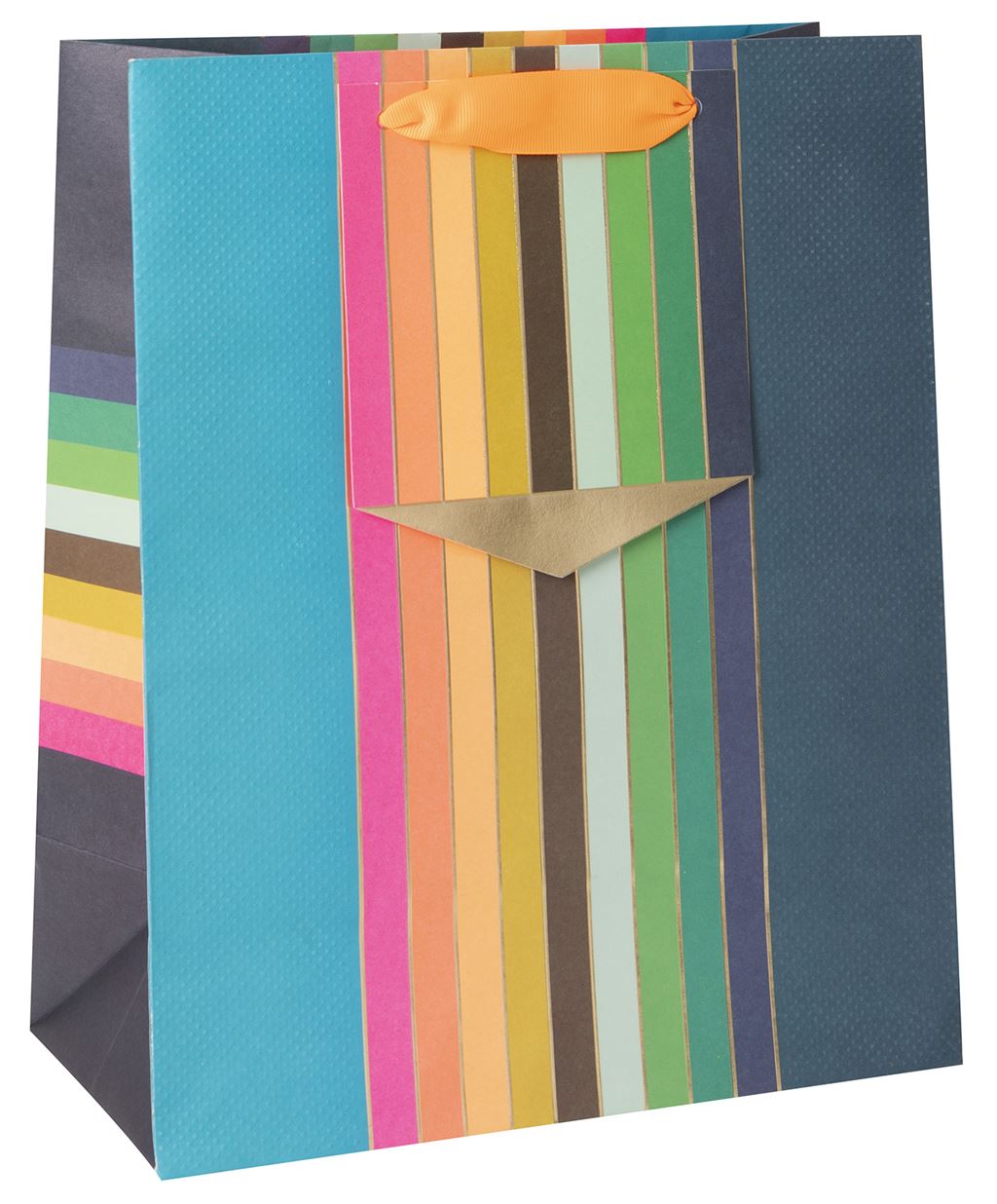 Large Gift Bag Frontier Stripes with Gift Tag