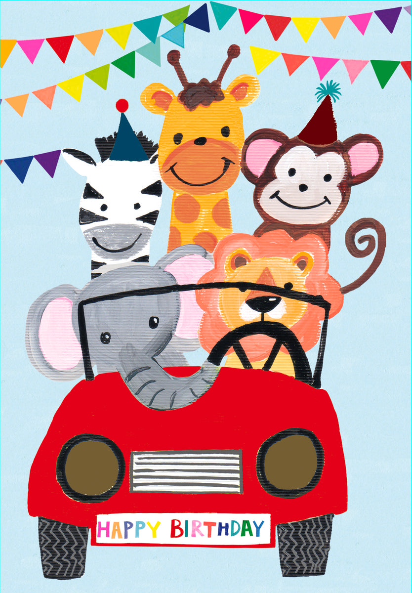 Happy Birthday Animal Car – PAPERWORKS SINGAPORE